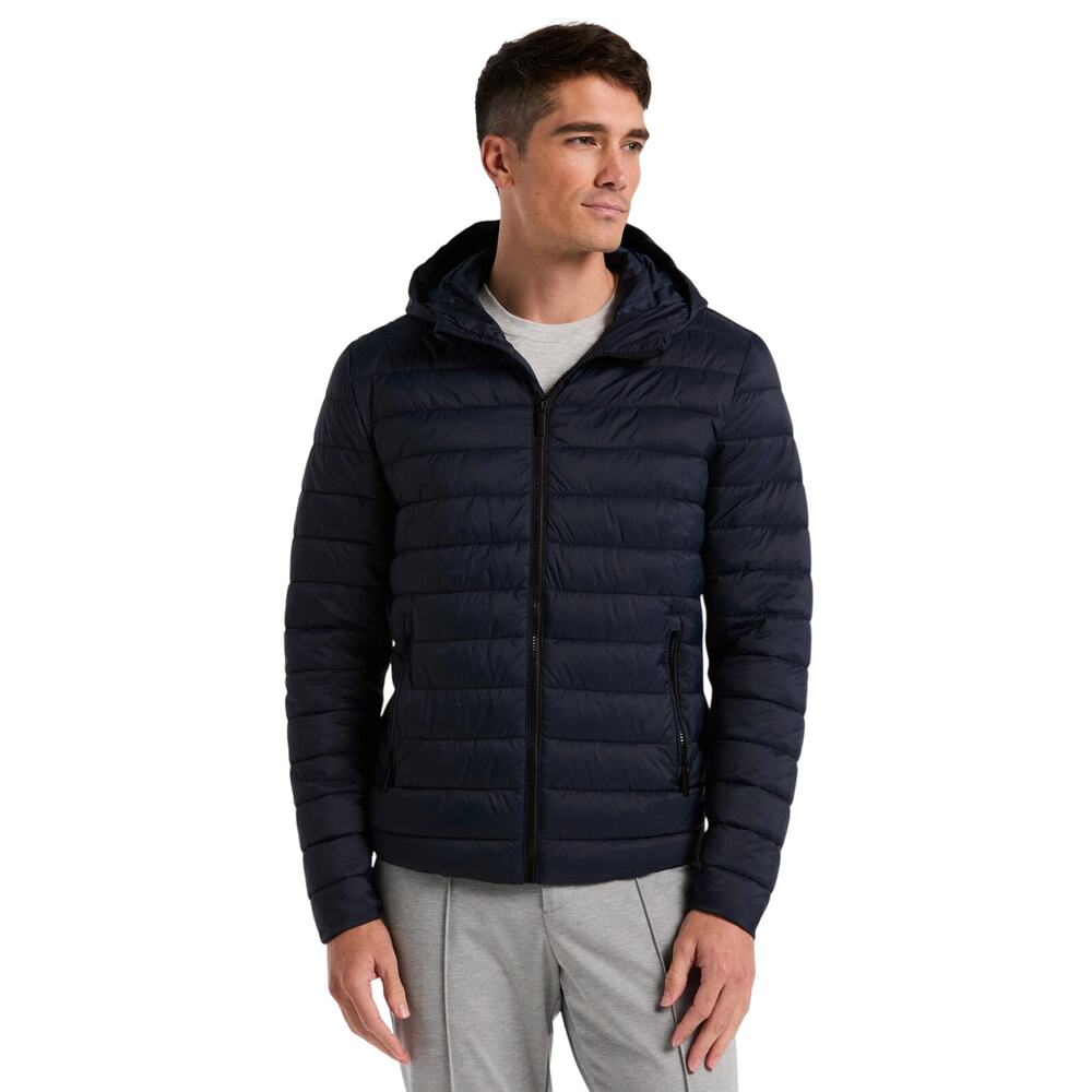 Perry Ellis Portfolio Men's Large Blue Hybrid Lightweight Puffer Jacket HR9-14